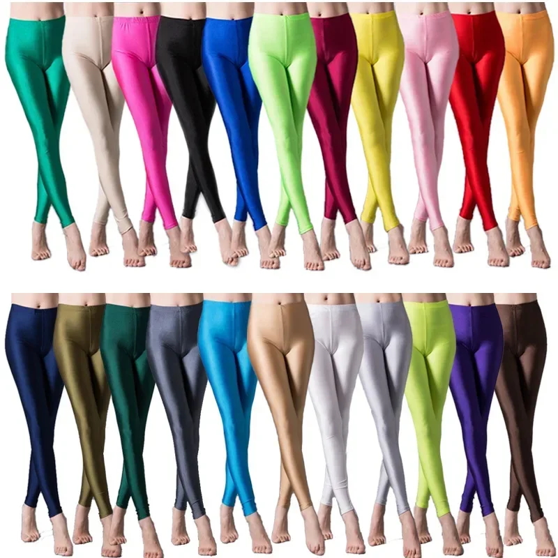 Leggings Da Allenamento Color Caramello Pantaloni Da Donna Leggins Al Neon Pantaloni Fitness Jeggings Casual Ad Alta Elasticità
