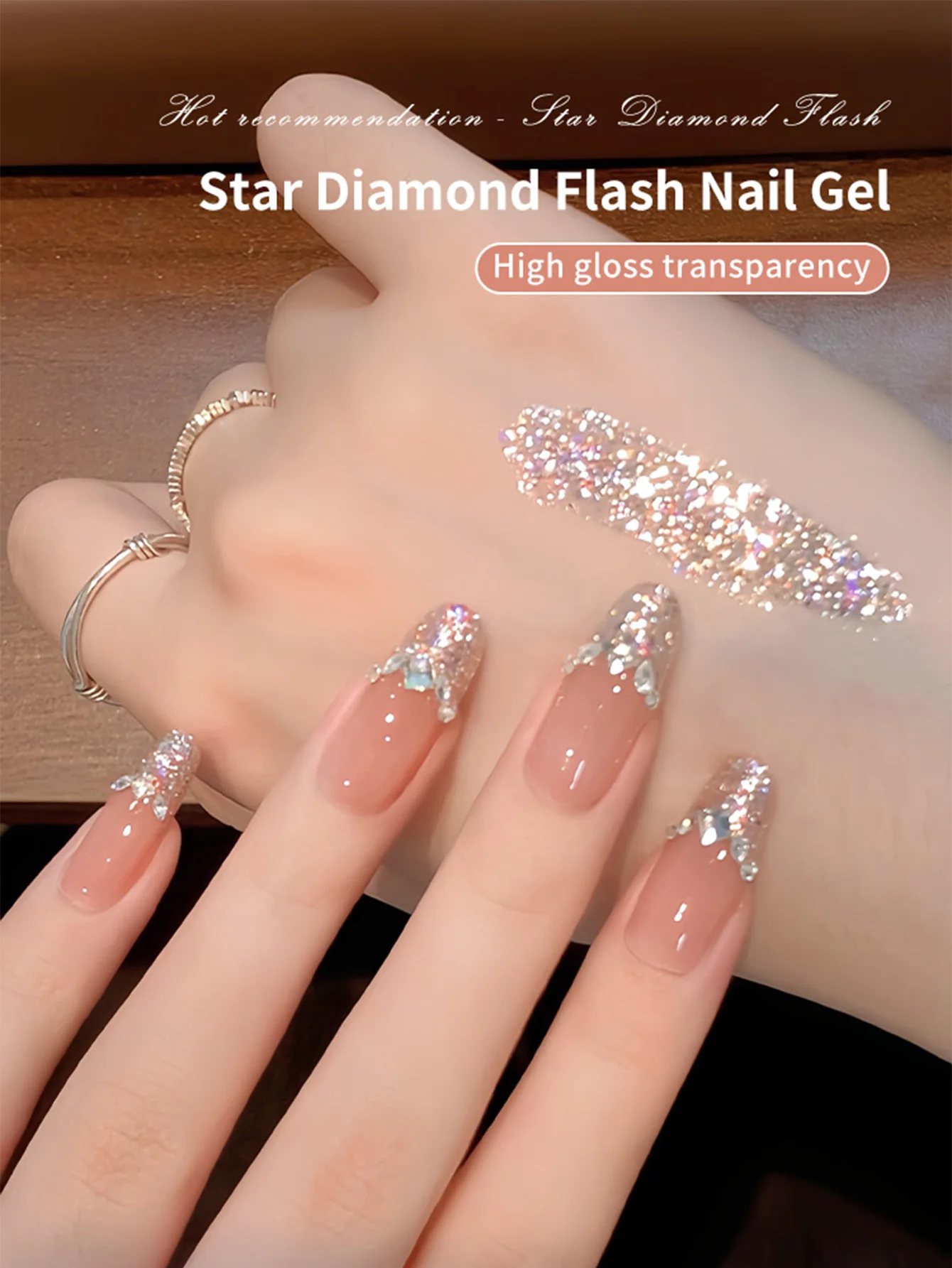 Esmalte de Gel con purpurina de estrella, 16ML, brillo, Color holográfico reflectante, magnético para salón de manicura, bricolaje en casa