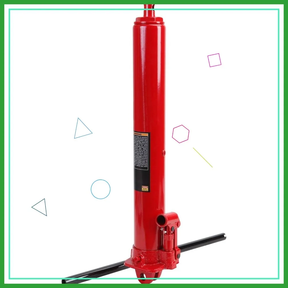 8 Ton Hydraulic Long Ram Jack with Double Piston Pump & Clevis Base for Garage and Farm Use