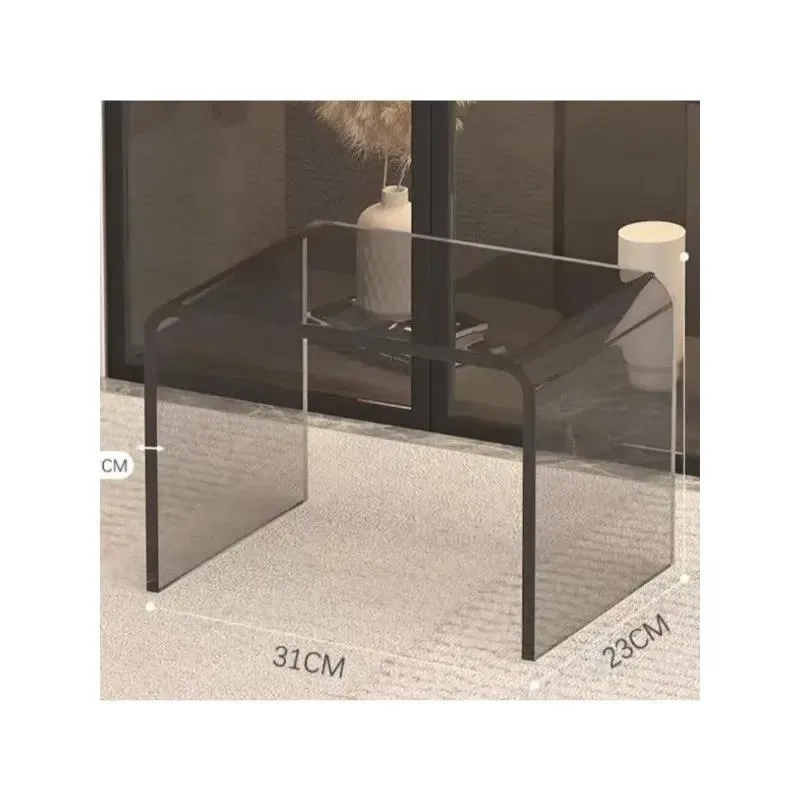 Modernacrylic, Shoe Changing Small Low Stool, Transparent and Durable Makeup Stool, New Balcony Creative Doorstep Home Use