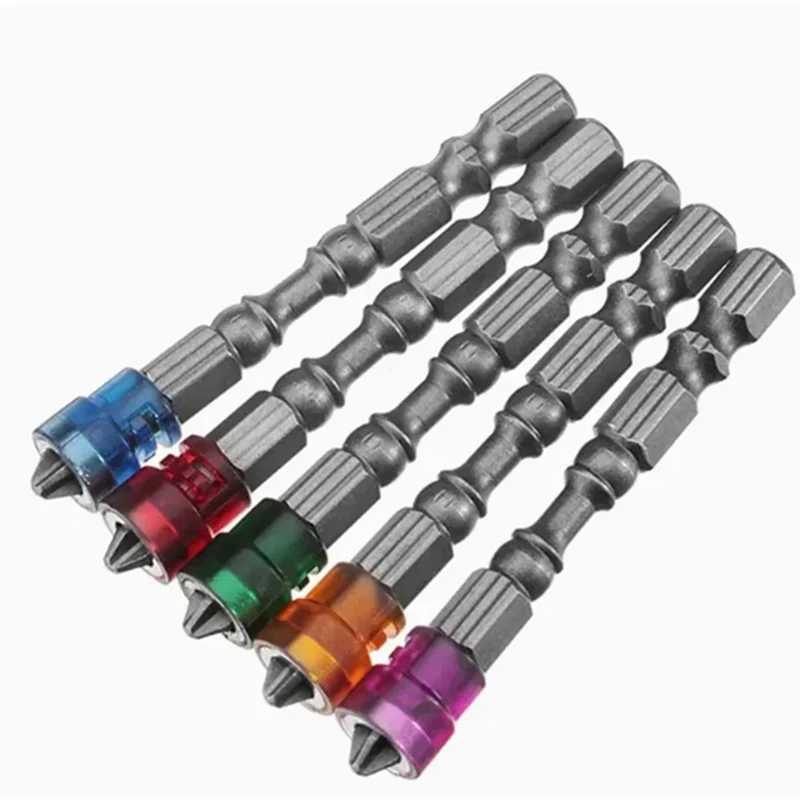 5Pcs Magnetic Screwdriver Bit Set Phillips PH2 Screw Driver Bits 1/4 Inch Hex Shank Drywall Electric Drill Tool Accessories