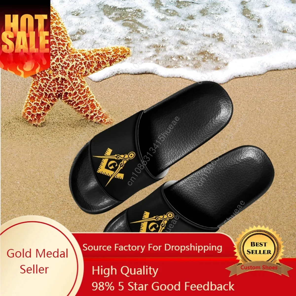 

Freemasonry Desgin Print Ladies Slippers Casual Lightweight Pool Slides For Summer Comfortable Wear-Resistant Women Shoes тапки