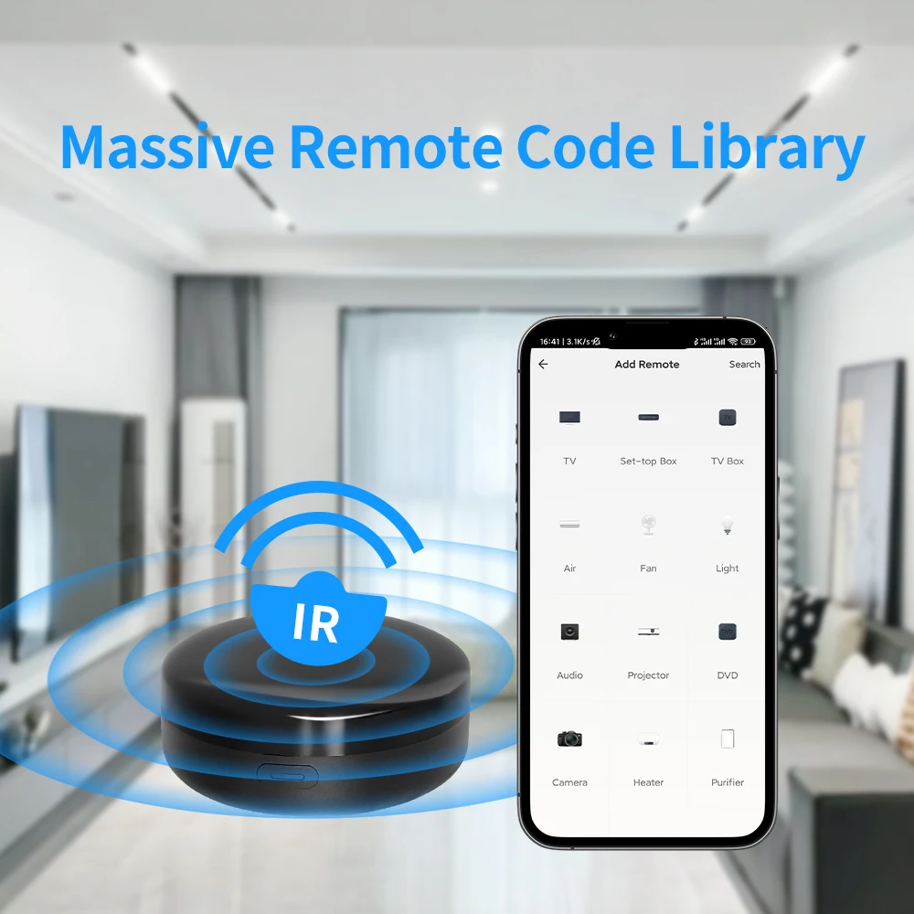 YFK Tuya WiFi Universal IR Remote Controller Smart Infrared Hub Voice Control Alexa Google Home APP Remote Control TV Air Conditioner Fan All IR Household Appliances Smart Home Automation view 6