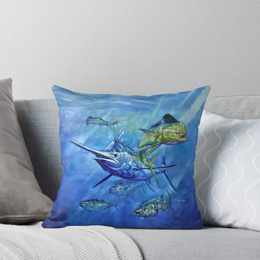 Dorado, Marlin, and Tuna Throw Pillow Sofa Covers Sitting Cushion pillow