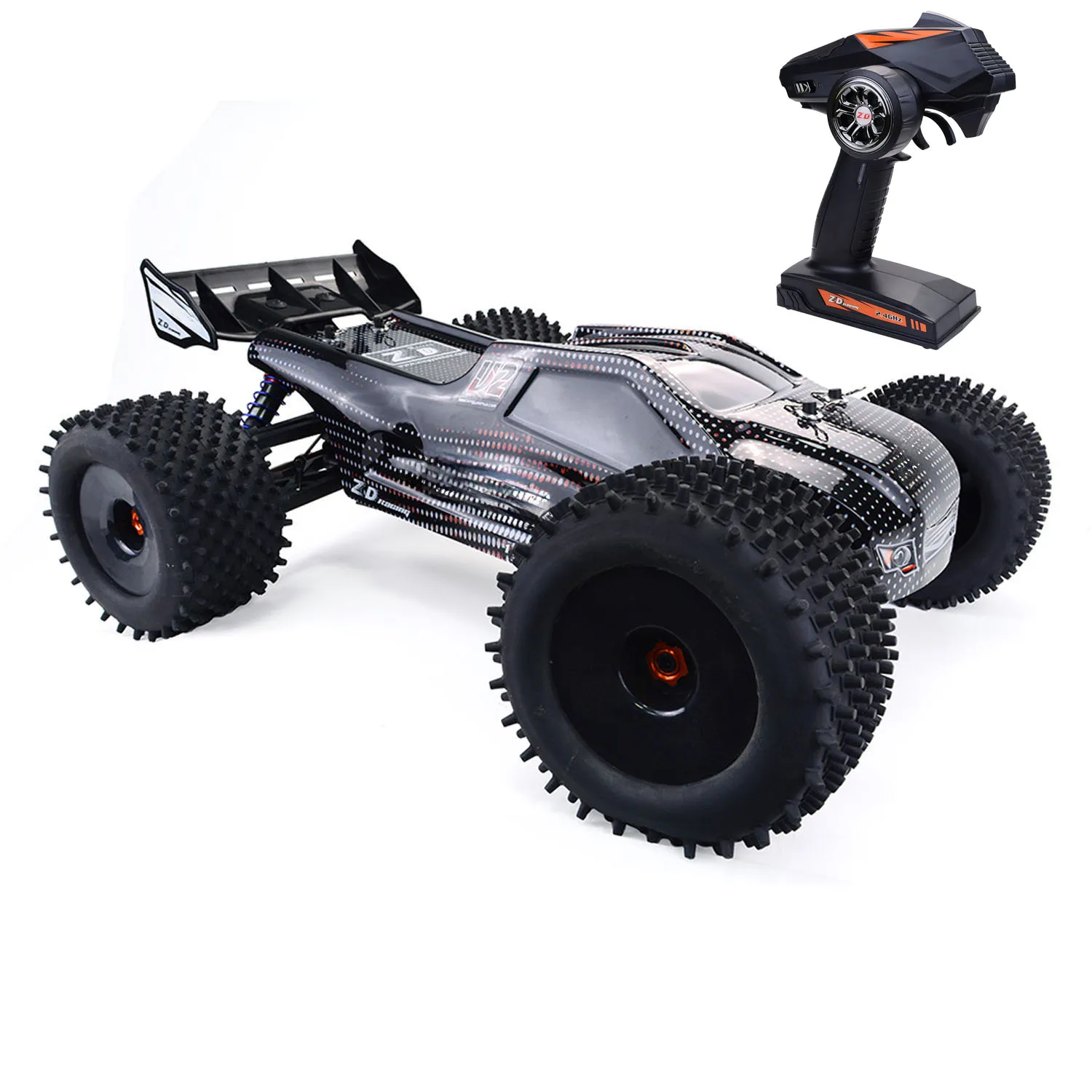 

Gift 1/8 ZD RC Racing Car Electric Truck 4WD 80KM/H Remote Control High Speed Truggy 9021 V3 Metal Chassis Steel Reduction Gears