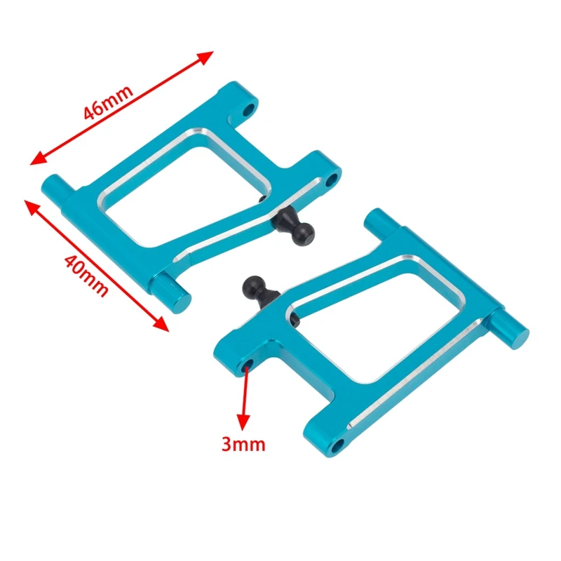 Brazos de suspensión inferiores traseros de Metal, 2 piezas, brazo oscilante para Tamiya TT-01 TT01 TT-01E TT01E 1/10 RC, piezas de actualización de coche