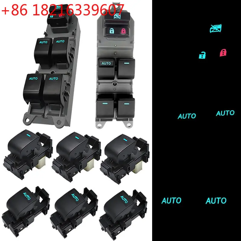 TAO Lighted LED Power Auto Window Switch LHD Left Driving Backlight For Toyota RAV4 Camry Corolla Yaris Cruiser Vios Highlander