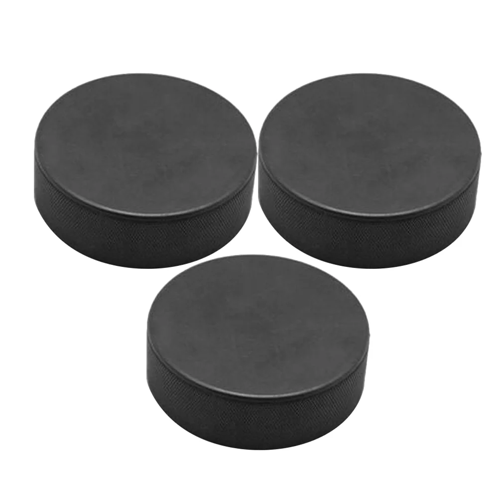 Sport Foam Ice Hockey Pucks Black 3Pcs Hockey Puck 3 Inch Hockey Training Race Puck Ice Indoor Use Lightweight Hockey Supplies