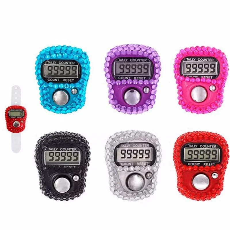 

2025 New Electronic Finger Counter Ring Finger Click Portable Resettable Digital Display Counter Golf Count Braided Prayer