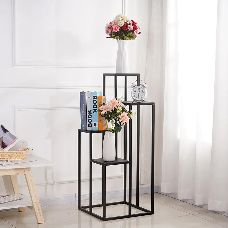 

Nordic wrought iron floor flower stand, shelf, simple decoration, floor shelf, shopping mall, hotel decorations, custom wholesal