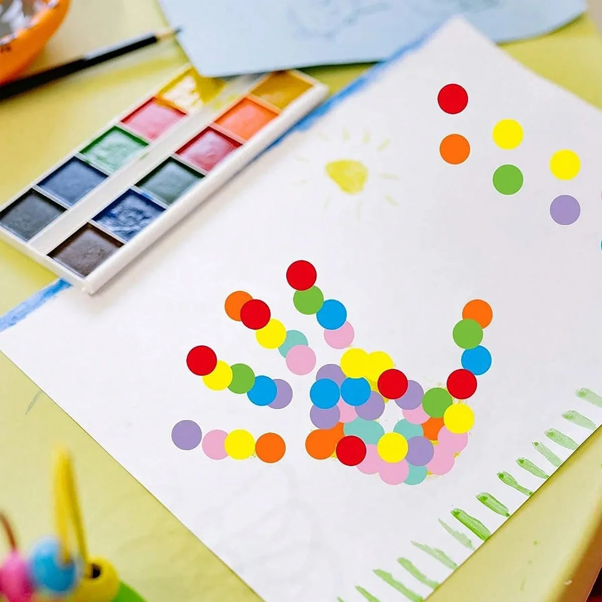 1 Inch Round Blank Dot Stickers Solid Color Labels for Scrapbooking Gift Wrapping Party Stationery Decor