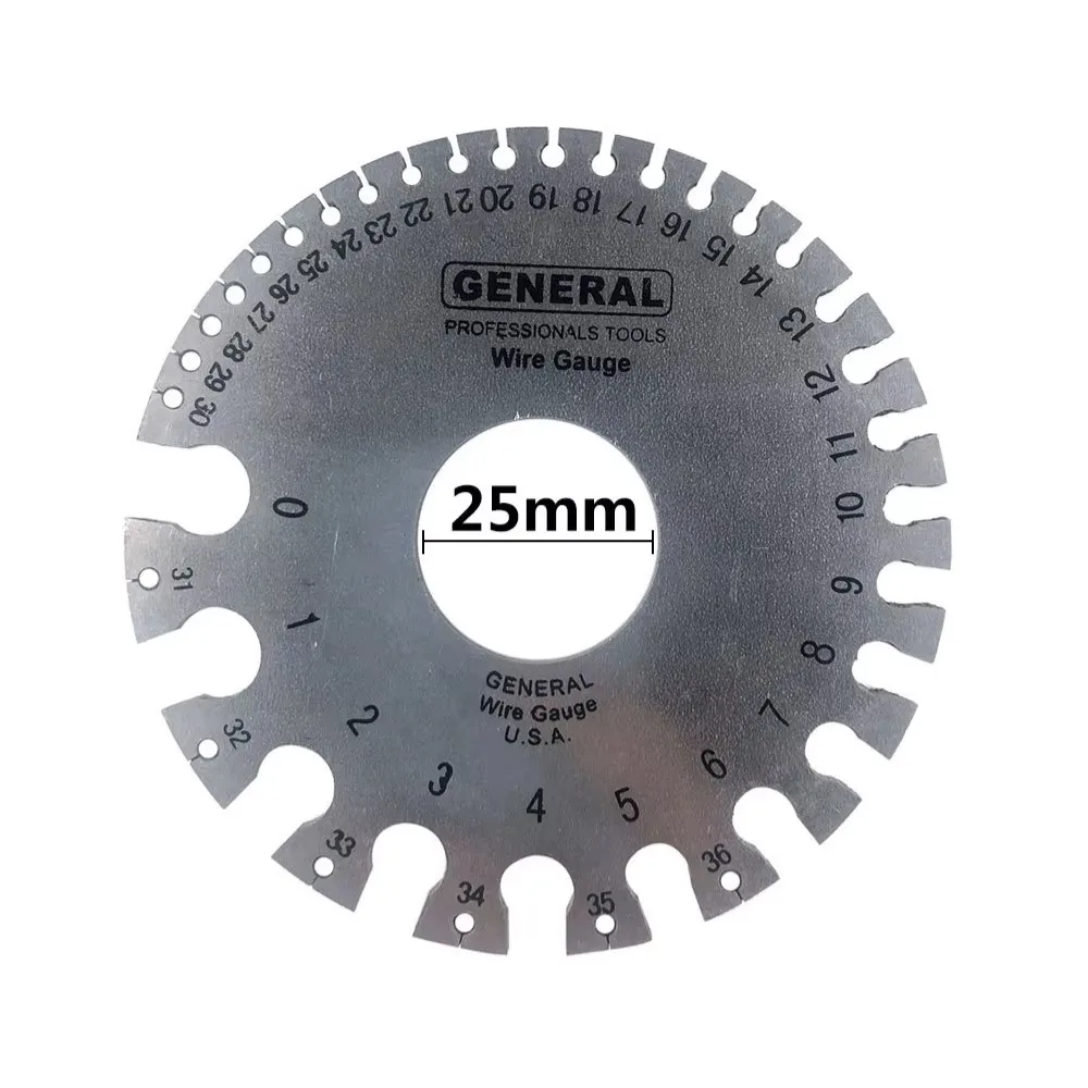 

0-36 Round Wire Gauge Thickness Measurer for Jewelry Welding and Woodworking - Precision Diameter Measurement Tool 0.19-8.23mm