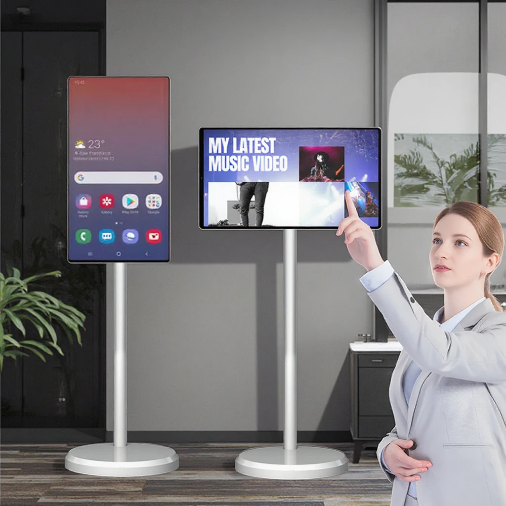 

Factory Price 21.5 Inch Smartv Android Smart Touch Tv Touch Screen Television Smart TV On Wheels Portable Tvs With Battery