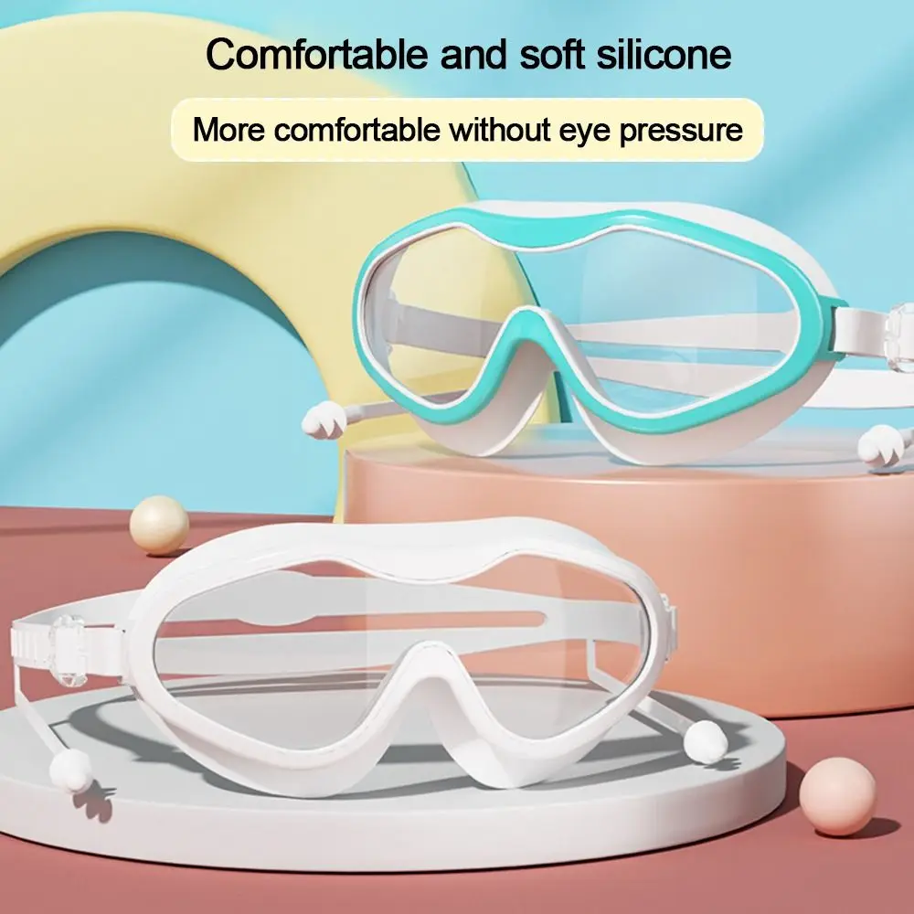 

Водонепроницаемые противотуманные очки для плавания для взрослых, очки для плавания с широким углом обзора и высокой четкостью, очки для плавания с большой оправой
