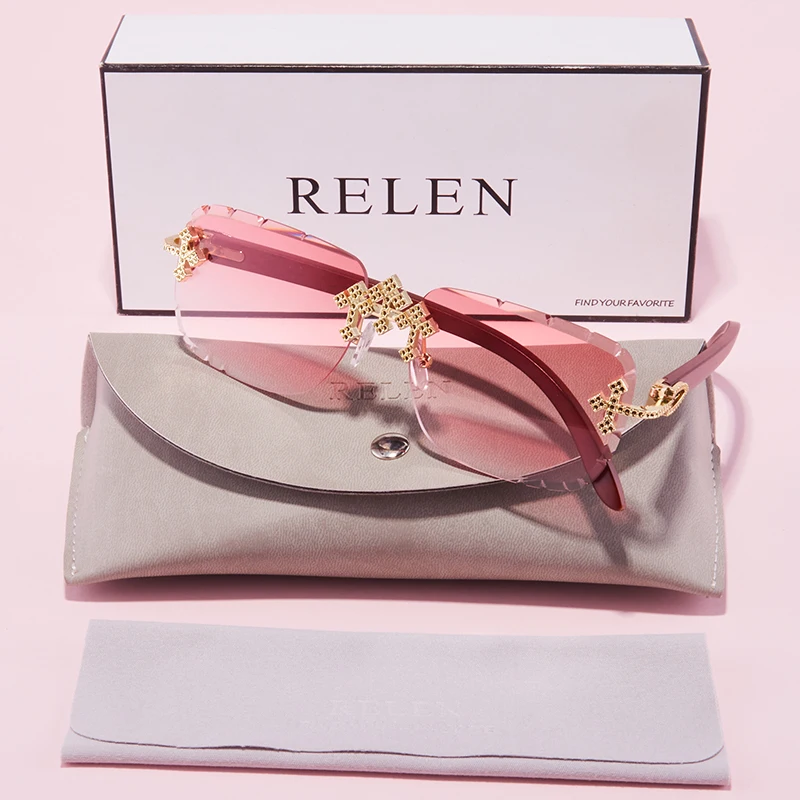 Relen 1 قطعة تصميم العلامة التجارية الجديدة للمرأة بدون إطار مرصع بالألماس معدن فاخر السماء المرصعة بالنجوم العصرية نمط الشارع هدية الزخرفية مع