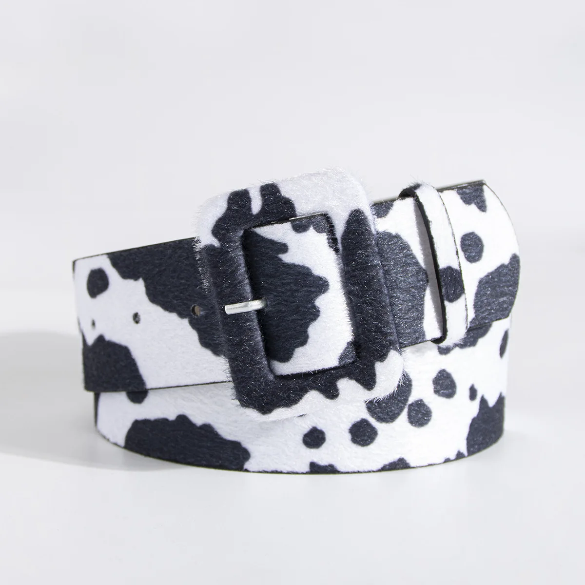 

Trendy Hundred Y2K Style Cow Print Belt Female Suede Multi-coloured Fashion Clothing Accessories Winter Wear Student Belt