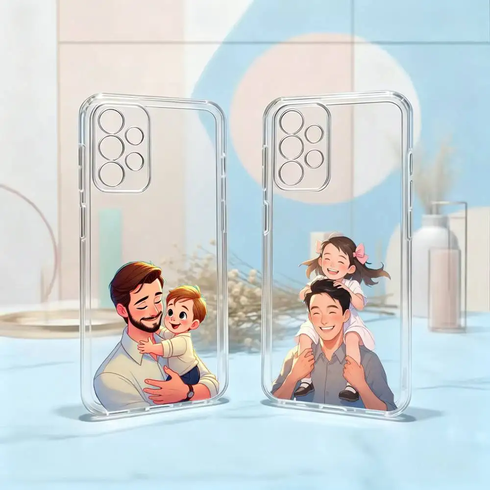 Super dad Super mom Phone Case For Samsung S25,S24,S21,S22,S23,S30,Ultra,S20,Plus,Fe Transparent Cover