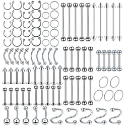 100 Teile/los Chirurgenstahl Nasenring Hoop Nasenloch Piercing Septum Ring Hufeisen Fake Nasenring Körperschmuck