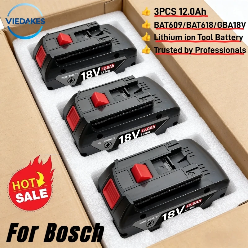 

100% brand new rechargeable lithium-ion tool battery, 8.0Ah 12.0Ah, suitable for Bosch 18V battery replaceable BAT609 BAT609G