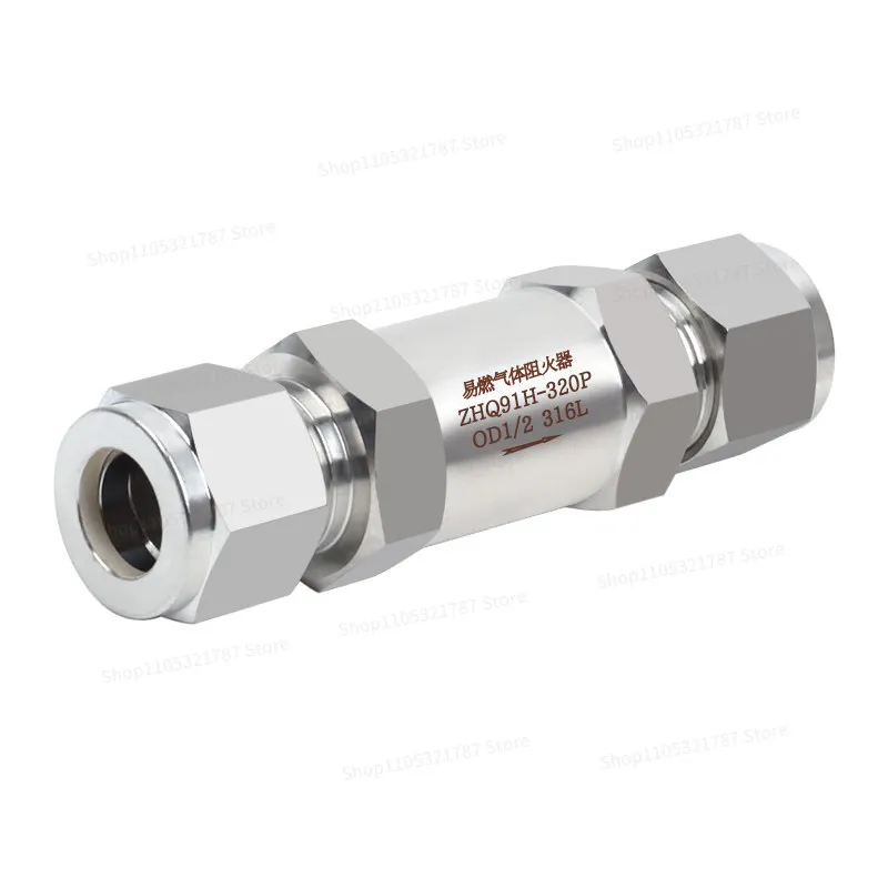 For 316L Stainless Steel Flame Arrestor High Pressure Combustible Gas Flame Retardant Valve