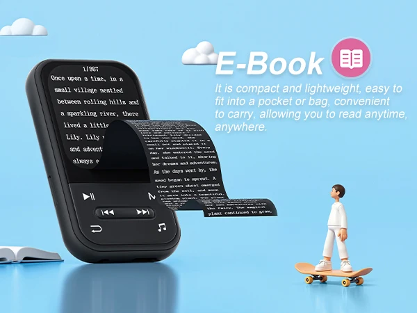 64 GB Clip-on-Bluetooth-5.3-MP3-Player, tragbarer Hi-Fi-Sport-Digital-Musikplayer mit FM-Radio und Aufnahmefunktion, für Laufen und Kinder – Detail 5