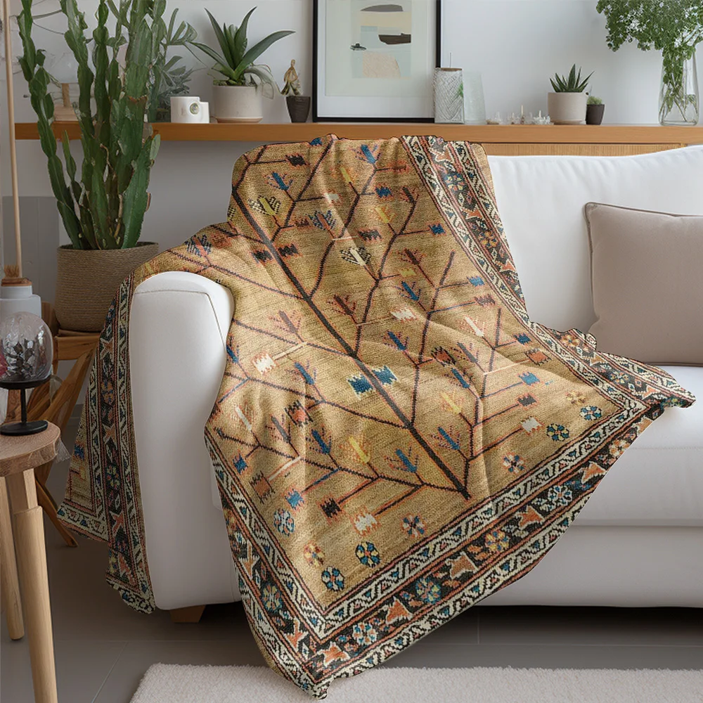 Bohemian Kilim Rug Vintage Turkish Area Rug Handmade Shaggy Rug for Living Room Bedroom Home Decor 130x180cm