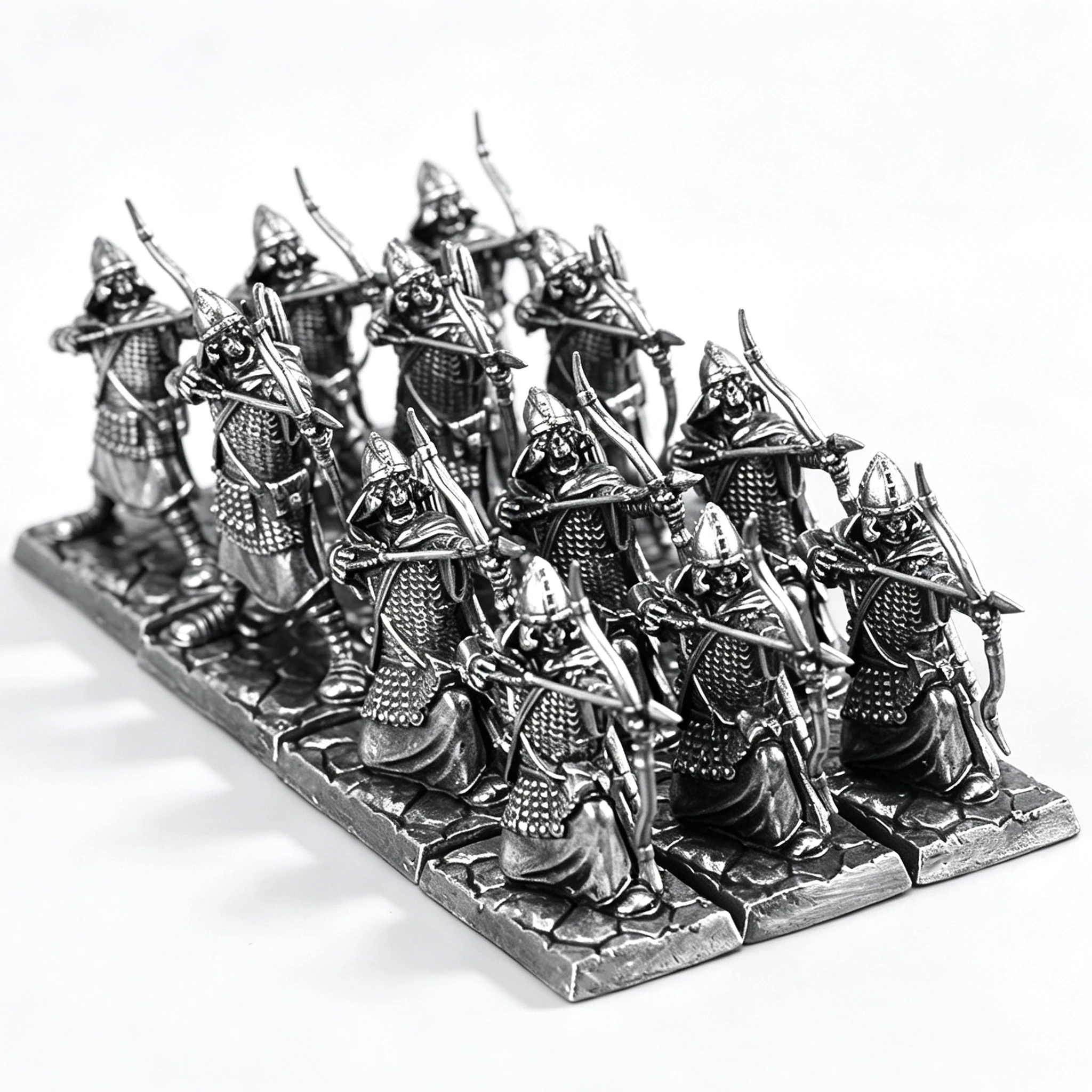 Metal zombies, Roman legion soldiers, models, archers, army formations, toys, tabletop games, chess pieces, ornaments