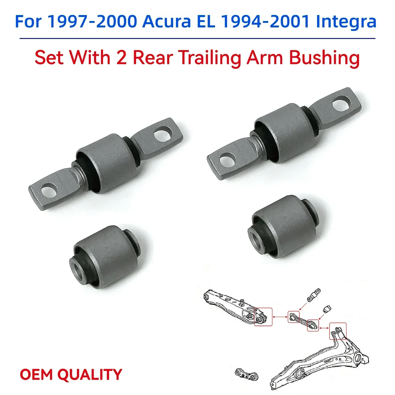 Transverse Rear Arm Bushing for 1997-2000 Acura EL 1994-2001 Integra Car Accessories