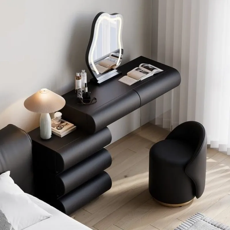 Cômoda creme vento, apartamento pequeno integrado, simples