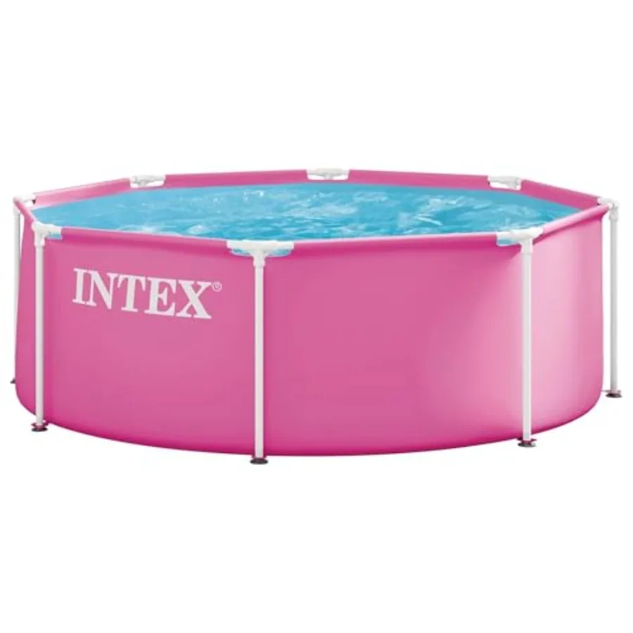Metal Frame 8Feet x 30in Above G Swimming Pool, Pink
