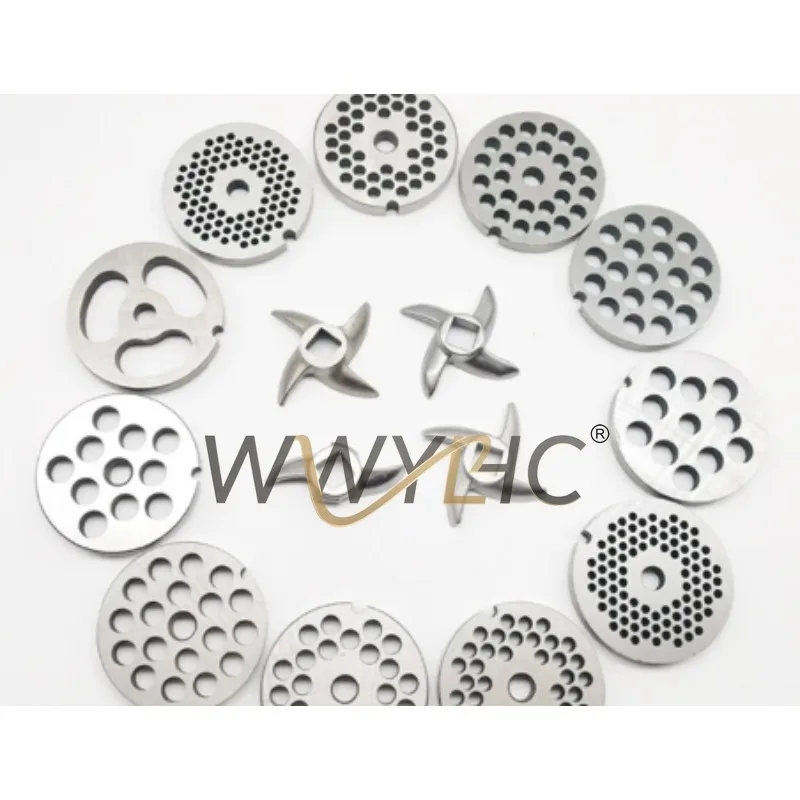 Stainless Steel Mincer Orifice Disc Cutting Blade Grates 12 Types Suitable For Meat Grinding Machine Repair Fittings