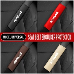 1PC Leather Car Seat Belt Shoulder Protector Cover Safety Belt Padding Pad For Rav4 2022 2021 2020 2019