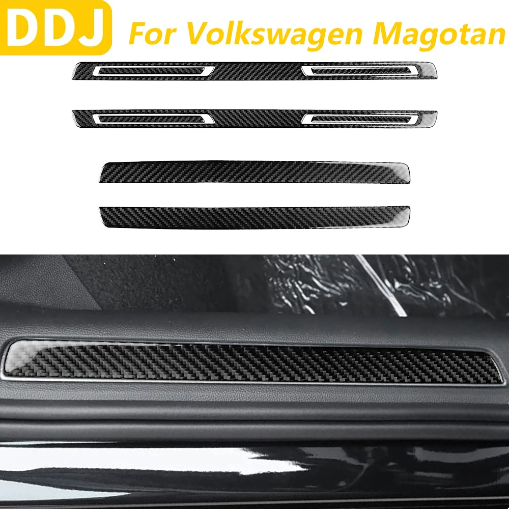 

For Volkswagen Magotan CC 2017-2024 Carbon Fiber Inner Door Sill Threshold Panel Cover Trim Car Accessories Interior Sticker