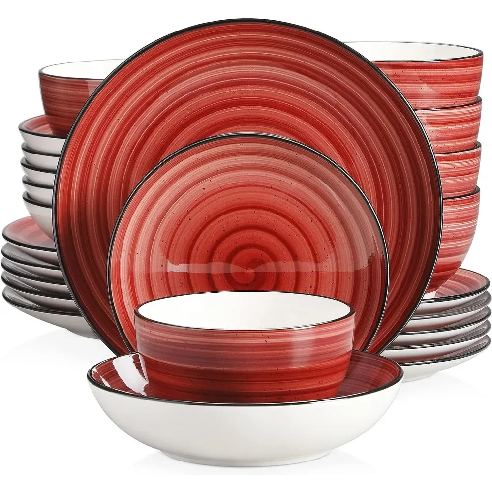 

Dinnerware Set, 24 Pieces, Safe Material, Stackable, Versatile, Minimalist Design, Freezer, Dishwasher, Microwave, Free Shipping