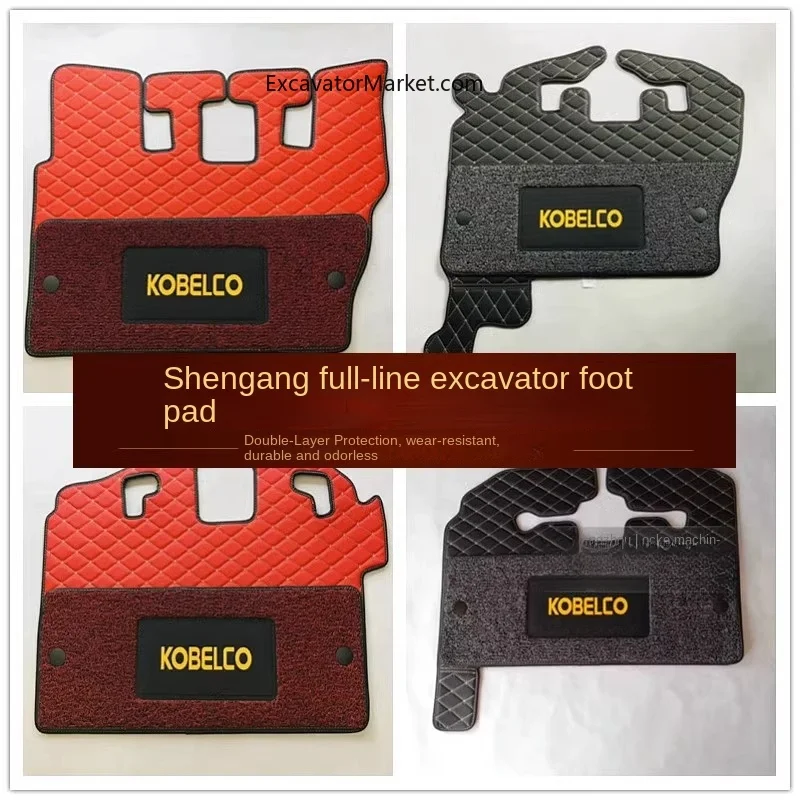 Excavator Parts For Kobelco 75 200/210/260/300-3-5-6e-8-10 Super 8 Foot Mat Floor Rubber Foot Pedal Excavator Parts