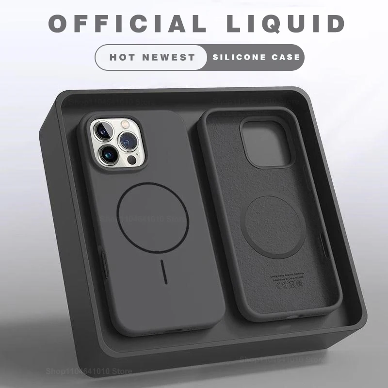 Magnetische Handyhülle für iPhone 15 14 16 Plus 11 12 13 17 Pro Max Air Stoßfeste Silikonhülle für MagSafe Wireless-Ladehüllen