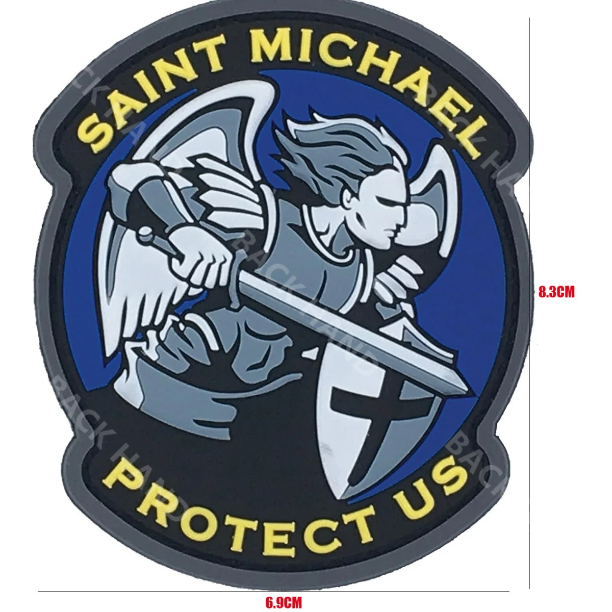 Saint Michael Protect Us Patch Saint Michael Tactical Combat 3D PVC Embroidered Badge for cap Applique Military Armband Patch