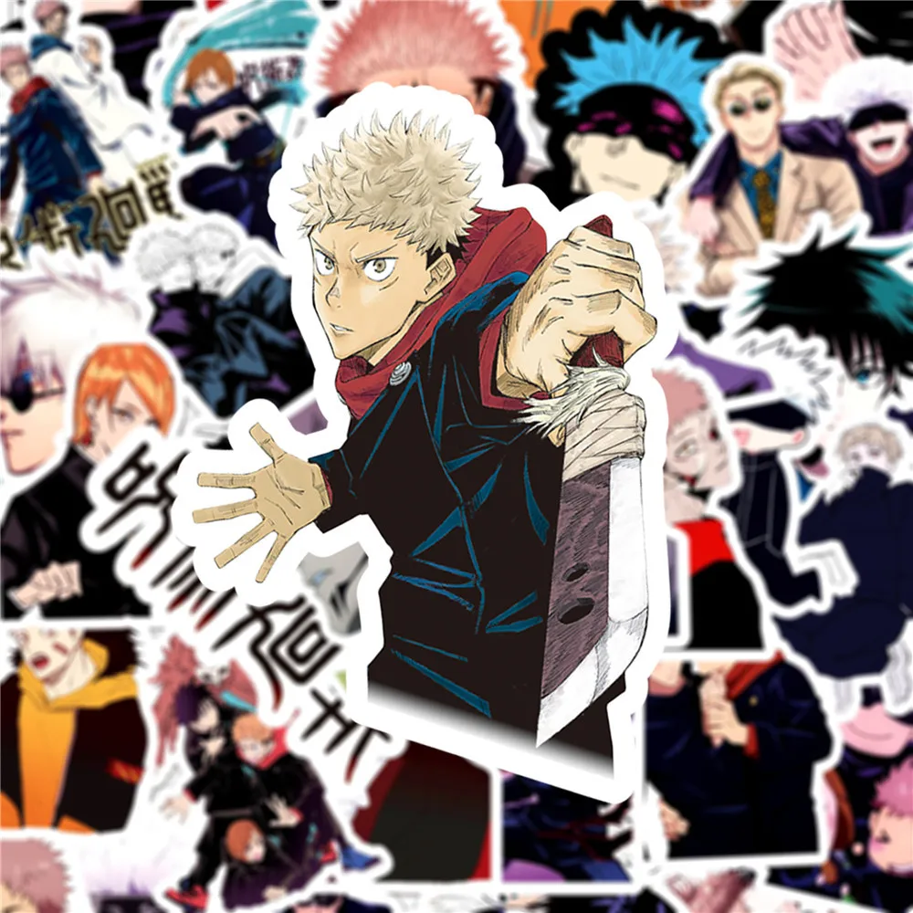 

50pcs Anime Jujutsu Kaisen Graffiti Stickers Skateboard Decals Classic Motorcycle Phone Laptop Diy Kids Toys Decoration Sticker