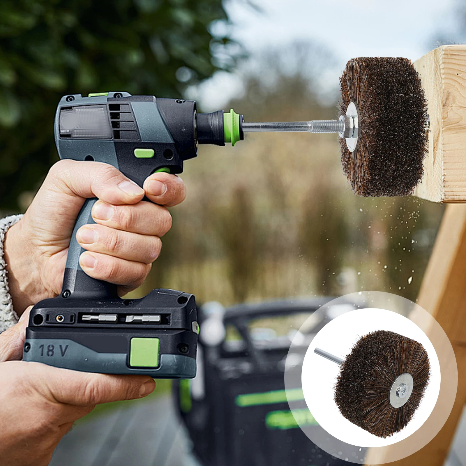 

Carved Flower Head Wire Brush Electric Rotary Tool Horse Hair Brush Polishing Wheel Rust Remover Dust Oxide Layer