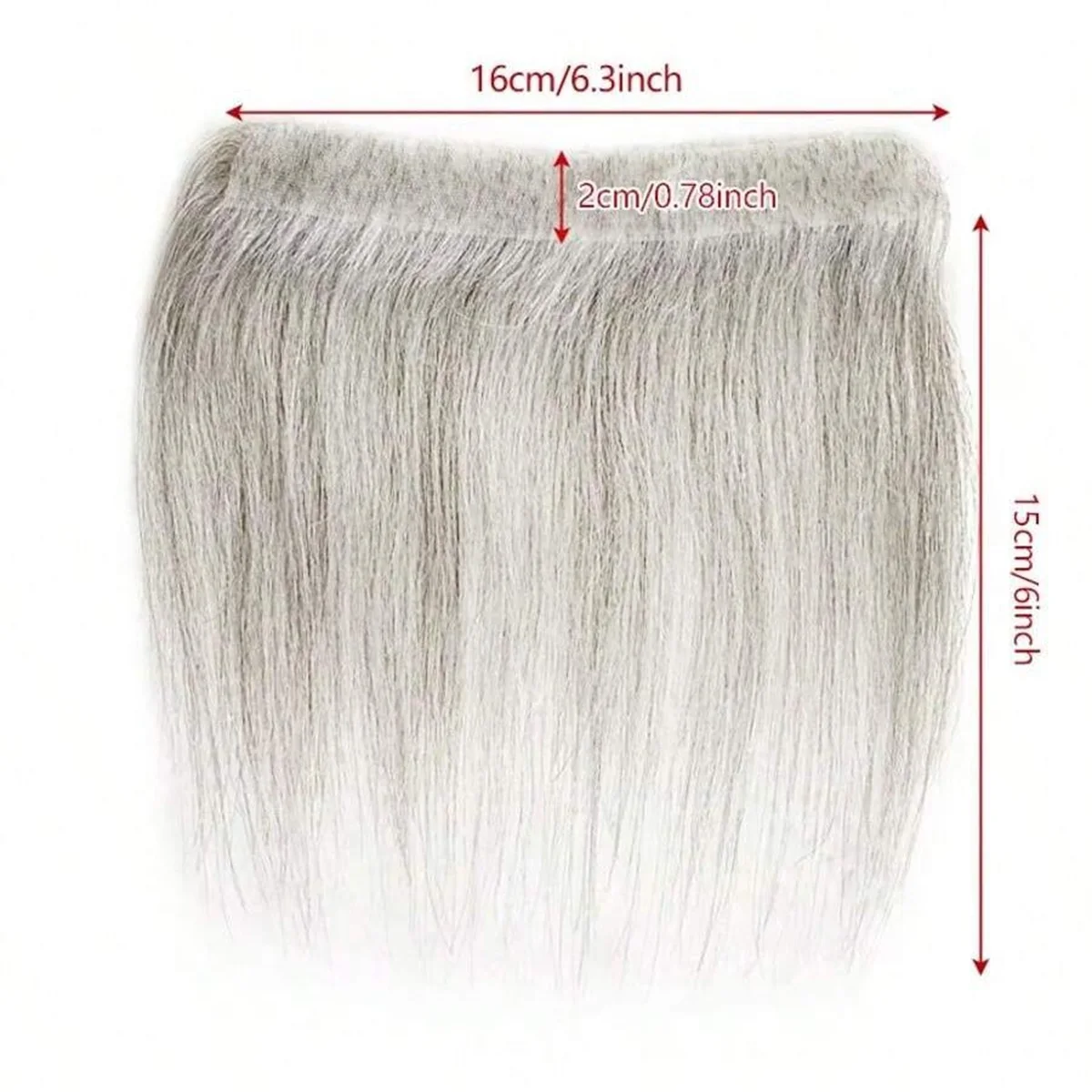 PU Hairline Patch Natural Look Replacement Forehead Fringe & Hairline Topper Invisible Front Hair Cover
