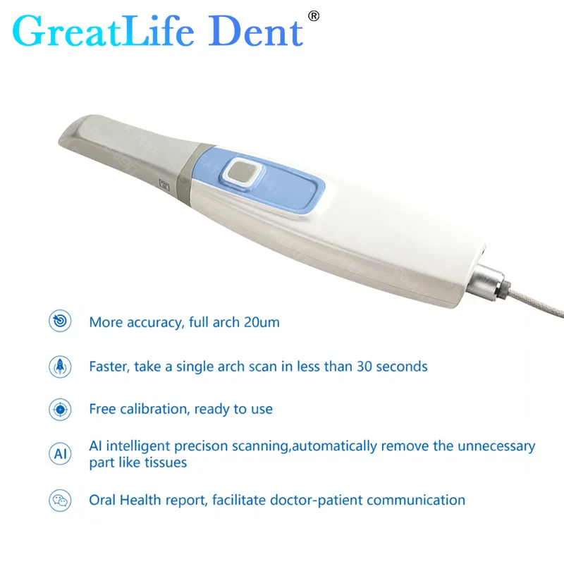 GreatLife DentDental Version 3.0 Pro Intraoral 3D Scanner 3D with Free Software CAD CMD Orthodontic Restoration CE ISO Approved