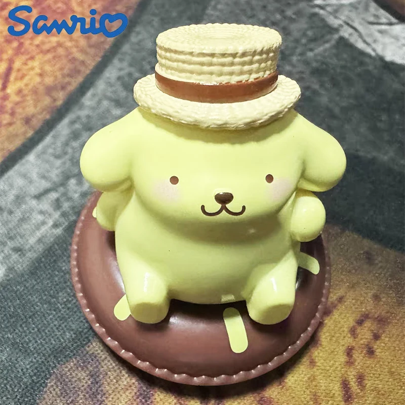 Sanrio Family Mini Swimming Circle Series Sanrio Toys Kuromi Pocahcco Hangyodon Blind Box Anime Figurines Toy Kid Surprise Gifts