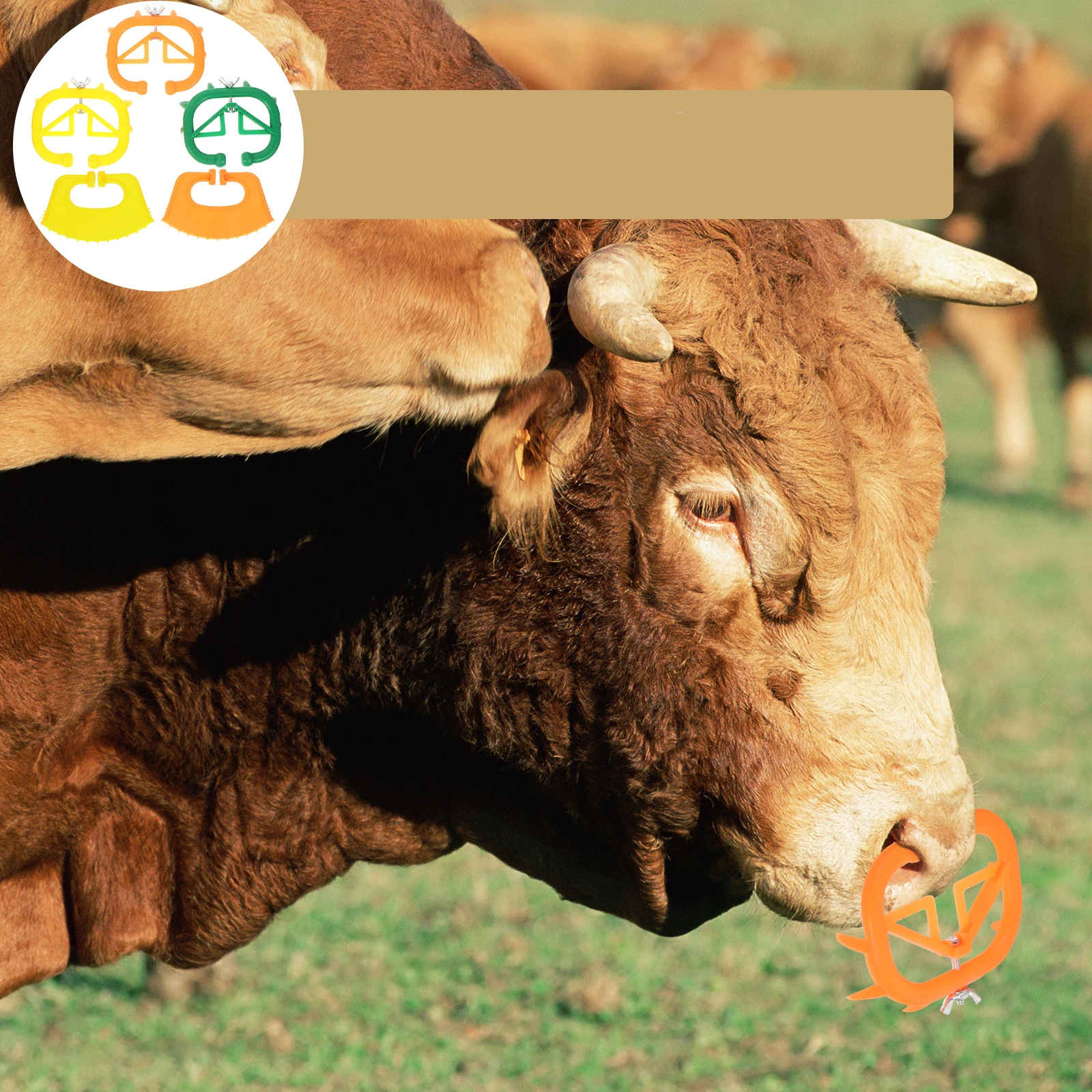 

5Pcs Calf Weaner Cow Nose Thorn Plastic Cattle Weaning Tool Stop Milking Nose Clip Anti Sucking Prevent Licking Cattle Weaner