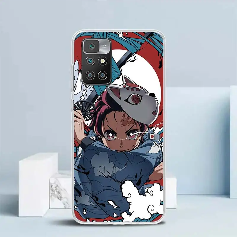 Demon Slayer Tanjiro Soft Cover for Redmi 12 12C 10 10A 10C 9 9A 9C 9T Print Phone Case 8 8A 7 7A K20 6 Pro 6A S2 K40 Pattern