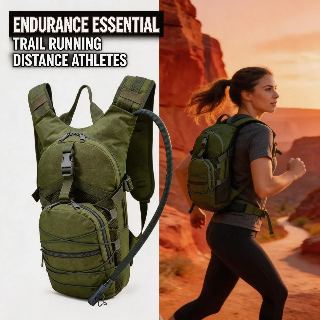 Pro Cycling Hiking Mountaineering Backpack Bag With Water Bladder Hose Sturdy Base