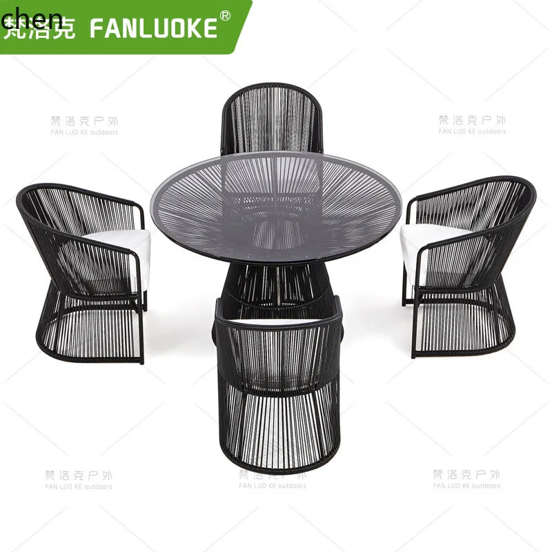 

YXY Outdoor Leisure Rattan Table and Chair Set for Terrace Garden Balcony Waterproof Rattan Chair Sofa