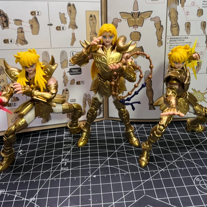 مجموعة شخصيات الحركة الجديدة من Blokees Saint Seiya-Cygnus Hyoga Aquarius Camus Aiolos Mu Aiolia Milo Champion Class Toy Assembly Model