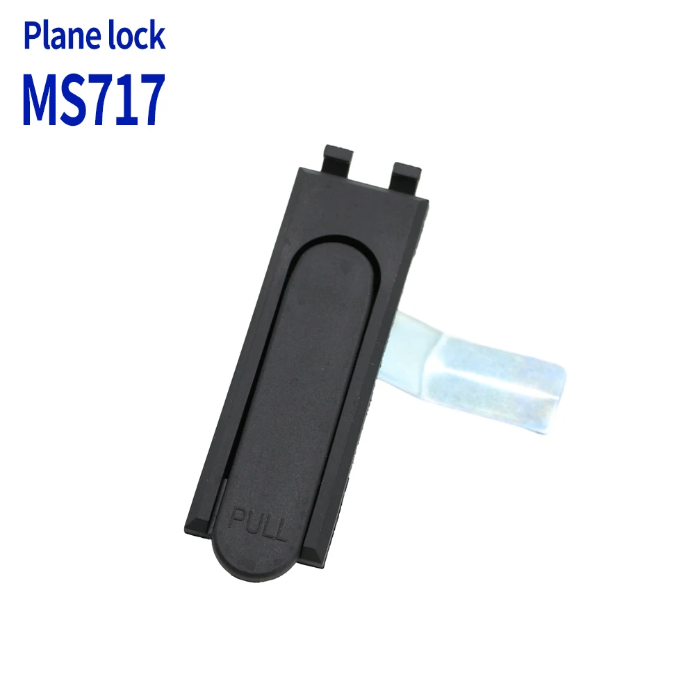 MS717 black plastic steel flat lock distribution box cabinet meter box lock MS380 cabinet door lock