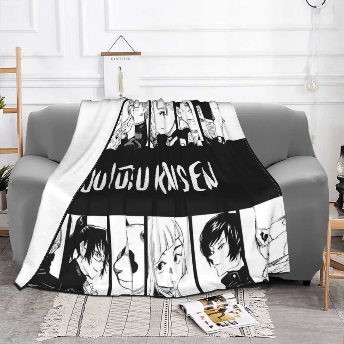 Jujutsu Satoru Sukuna Kaisen Fleece Blanket Anime Awesome Throw Blanket for Home 150*125cm Bedspreads