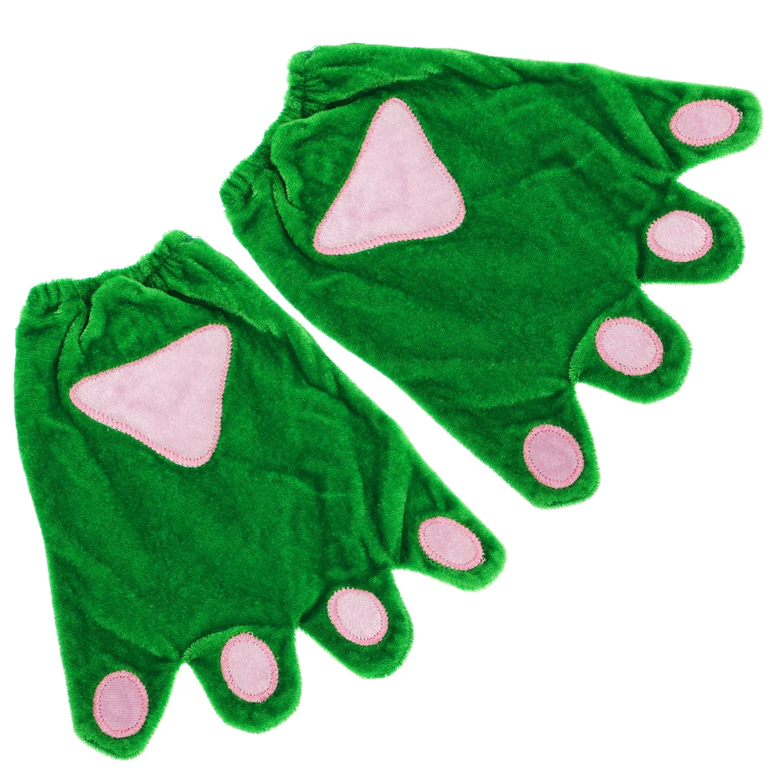 

1 Pair Green Claw Gloves Animal Paw Costume Faux Halloween Cosplay Accessories Party